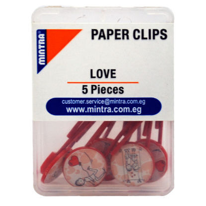 Picture of Paper clips , Mintra , 5 pieces , model love , No. 96502