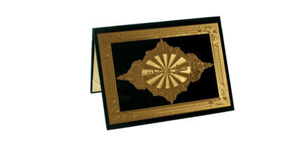 Picture of Plush Golden Certificate of Appreciation Case -