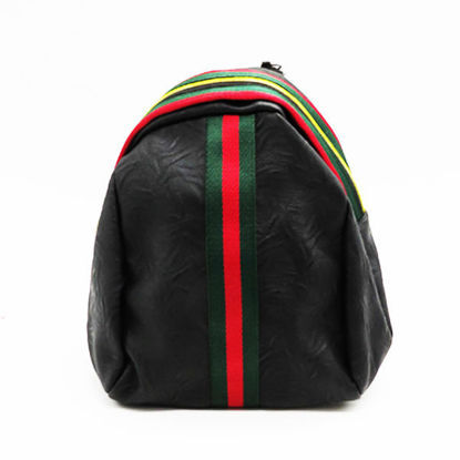 Picture of Small leather backpack with 2 zippers 