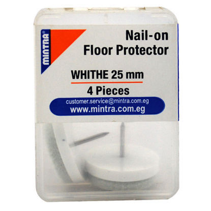 Picture of  Nail-On Floor Protector  - Mintra - Round - Nail 25 mm - White - No. 96019
