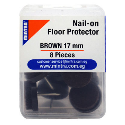 Picture of Nail-on Floor Protector – Mintra – 17 Mm – Brown Color – 8 Pcs – No. 96012