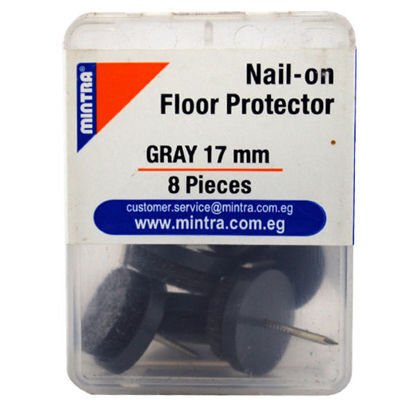 Picture of Nail-on Floor Proector – Mintra – 17 Mm – Gray Color – 8 Pcs – No. 96010
