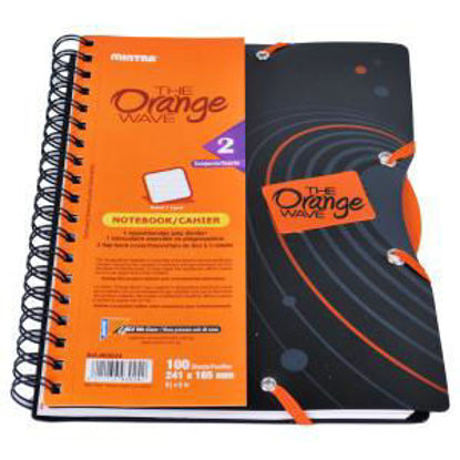 Picture of Wire Notebook Orange Wave 100 Sheets Mintra A5