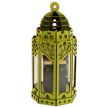 Picture of Kaaba-shaped wooden lantern