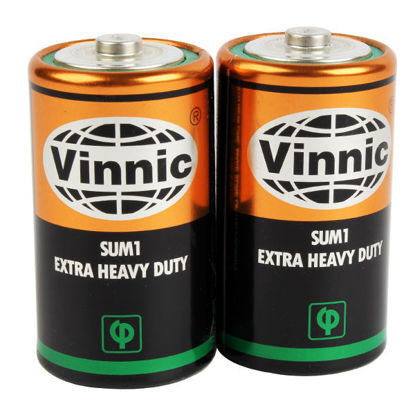 Picture of Card of 2 batteries zinc chloride -brand Vinnic,The same quality of black cat 
