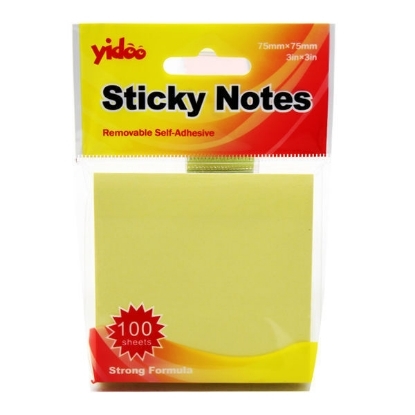 Picture of Yidoo Sticky notes 75*75mm – 3*3 yellow 75 g 100 sheets A03