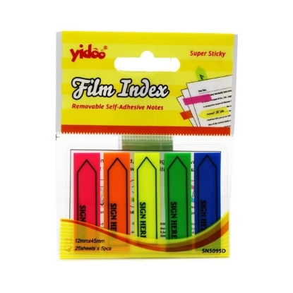 Picture of Yidoo film index sticky notes 5*12*45mm 25sheets SN5095-D