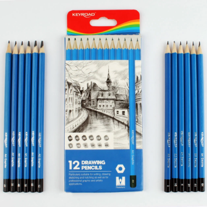 Picture of Keyroad 12 Graphite Drawing Pencil Set KR972271