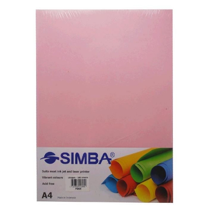 Picture of Simba Photocopy Paper Package 160gm 100 Sheets A4 pink