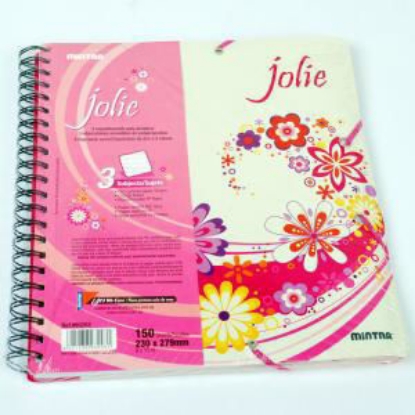 Picture of Notebook - Mintra - Jolly - Double Wire - 150 Sheets - Lined - 3 Dividers - 56 Gsm - 230 * 279 Cm