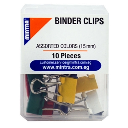 Picture of Binder Clip's - Mintra - 15 MM - 10 Pcs - Multiple Colors - Model 94371 