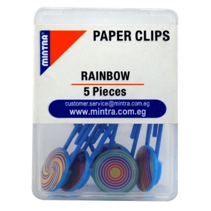 Picture of Paper clips , Mintra , 5 pieces , model Rainbow , No. 96495