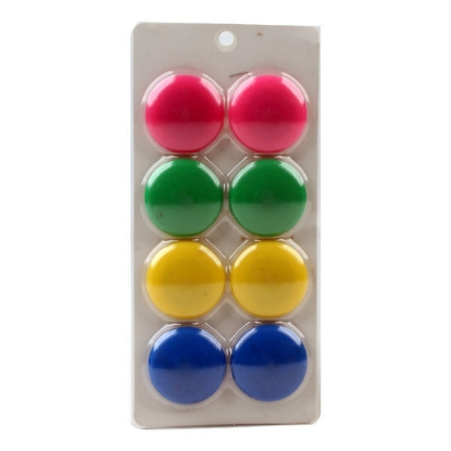 Picture of BOARD MAGNET SIMBA ROUNDED SHAPE COLORS 8 PCS PER CARD 4 CM MODEL BW-001