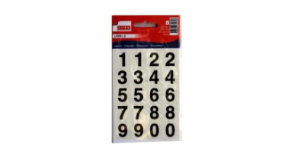 Picture of Sticker - Tanex - Number - 20 Pcs - On 2 Sheet - Model 402