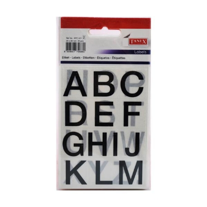 Picture of Sticker - Tanex - English Letter - 13 Pcs - On 2 Sheet - Model ST