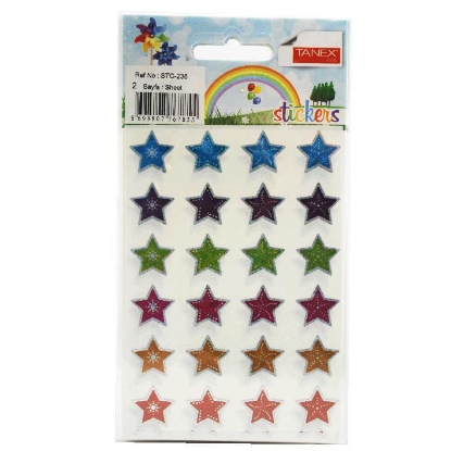 Picture of Tanix Stars Laser Sticker 24 Pieces 2 Sheet Model STC-23