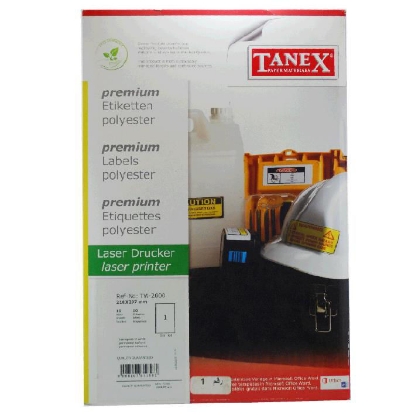 Picture of COMPUTER LABEL TANEX TRANSPERANT A4 10 SHEETS A4 / 1 MODEL TW-2000 TR