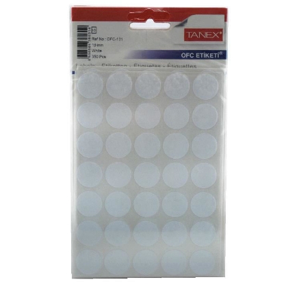Picture of HANDWRITING LABEL TANEX WHITE ROUNDED 19 MM 10 SHEETS A5 / 35 MODEL OFC-131 