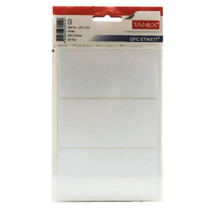 Picture of HANDWRITING LABEL TANEX WHITE 100 × 48 MM 10 SHEETS A5 / 3 MODEL OFC-124 