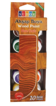 Picture of sador Colors for painting on wood, set 10 jars, 15 ml 