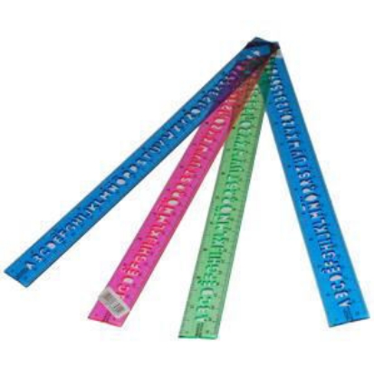 Picture of RULER MADEN EDUCATIONAL SHAPES COLORED 30 CM 