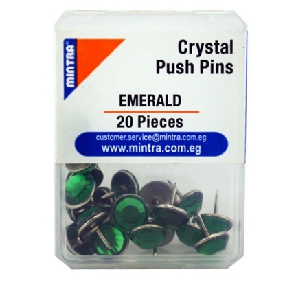 Picture of Office Pin Board Crystal color (emerald) 20 pieces 95672