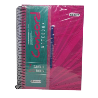 Picture of UNIVERSITY NOTEBOOK SASCO CONCORD WIRED 210 PAPERS 7 SEPARATORS CARDBOARD COVER A4
