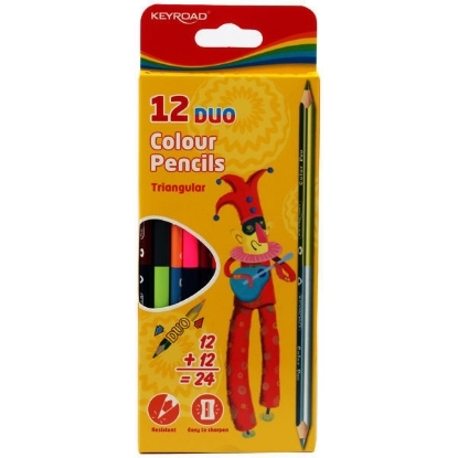 Picture of Wood Colours – Keyroad - Medical Triangle -  12 Pen - Medical Triangle - 24 Colours  - Model KR971281