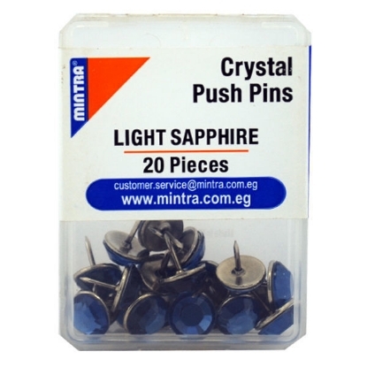Picture of دبوس سبورة كريستال لون (light sapphire) 20 قطعه 95