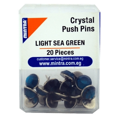Picture of دبوس سبورة كريستال لون (LIGHT SEA GREEN 6 ) 20 قطع