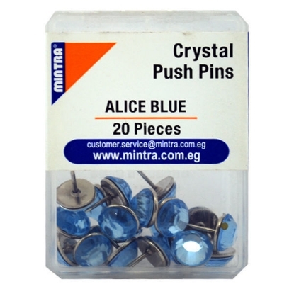 Picture of دبوس سبورة كريستال لون (alice blue 1 ) 20 قطعه9566
