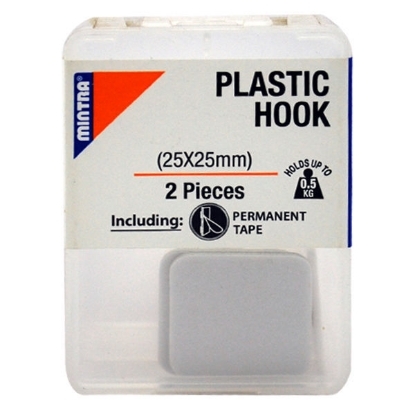 Picture of  Plastic Hook  - Mintra - Plastic - 25 x 25 mm - 2 Pcs - No. 94054