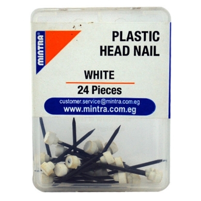 Picture of Plastic Head Nail  - Mintra - White Head Hook - 24 pieces - No. 96464