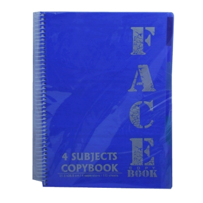 Picture of UNIVERSITY NOTEBOOK FACEBOOK WIRED 152 PAPERS LINED 4 SEPARATORS PLASTIC COVER A4