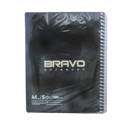 Picture of Bravo Plastic Notebook, 200 Sheets 5 Separators  A4