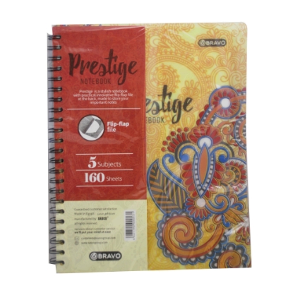 Picture of Prestige Plastic Notebook Wire 160 Sheets A4