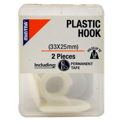 Picture of Plastic Hook – Mintra – 33*25 Mm – 2 Pcs – No. 94055