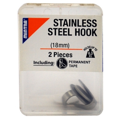 Picture of Stainless Steel Hook – Mintra – 18 Mm – 2 Pcs – No. 94064