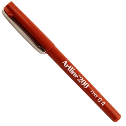 Picture of Artline writing pen EK-200N 0.4mm brouwn