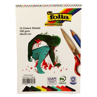 Picture of folia drawing sketch 12 sheets (color) 150 gsm , 25*35 cm (1/8