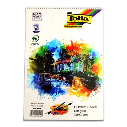 Picture of folia sketch 12 sheets (white sheets ) , 50*35 cm (1/4) 