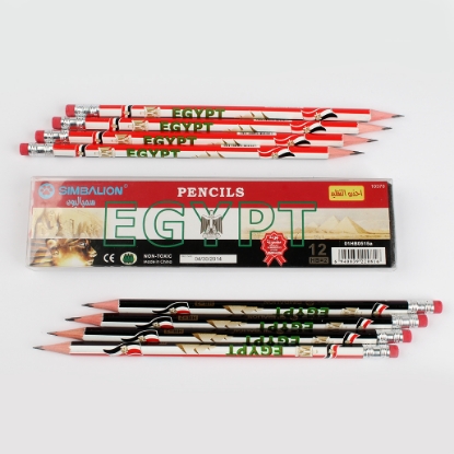 Picture of Pencil - Simbalion – With Eraser  - Egypt Flag - 12 Pen - HB - Model 515A