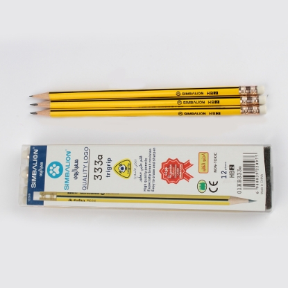 Picture of  Pencil - Simbalion - 2 HP - Medical Triangle - Color (Black * Yellow) - HB333-HB333a