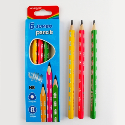 Picture of KEYROAD PENCIL SET HB TRIANGLE JUMPO 6 PCS IN BOX MODEL KR971720