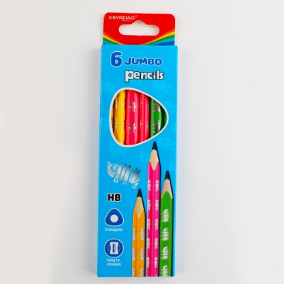 Picture of KEYROAD PENCIL SET HB TRIANGLE JUMPO 6 PCS IN BOX MODEL KR971720