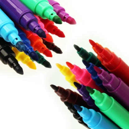 Picture of  Felt Master Colors - Keyroad- 12 Colors - 2 Teeth in Each Pen (Thin & Wide) - Model KR971414