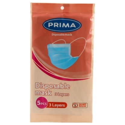 Picture of Prima Disposable Face Mask Packed - 3 Layers 5 PCS