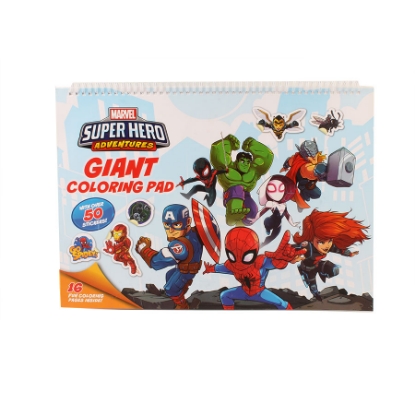 Picture of super hero gaint colouring pad