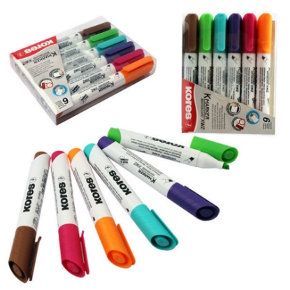 Picture of KORES K-MARKER WHITEBOARD SET 6 COLORS XW2 20803