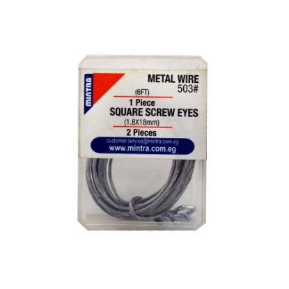 Picture of Metal Wire – Mintra – Square Screw Eyes – 18*1.8 Mm – 1 Pcs – No. 94496 